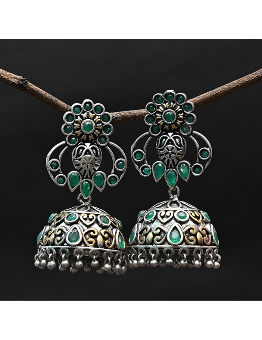 Elegant Green Jhumka