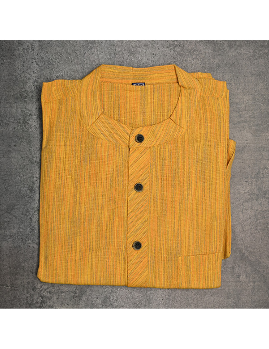 Yellow Classic Khadi Kurta 