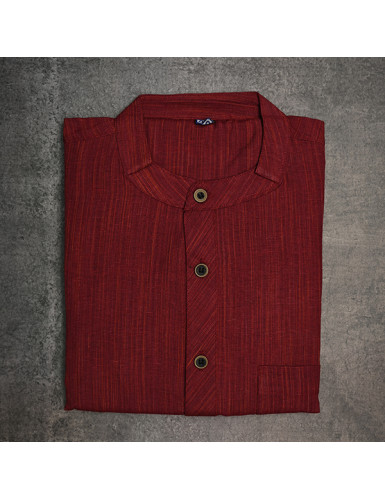 Velvety Maroon Khadi Kurta 