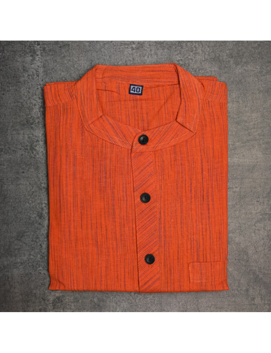 Orange Khadi Kurta 